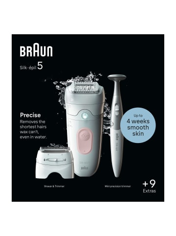 Braun Epilierer "Silk-épil 5-230" in Weiß/Flamingo Pink