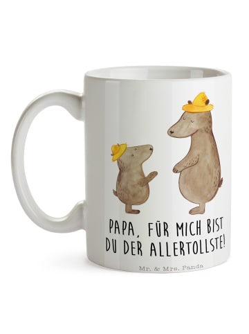 Mr. & Mrs. Panda Tasse Bären mit Hut mit Spruch in Weiß