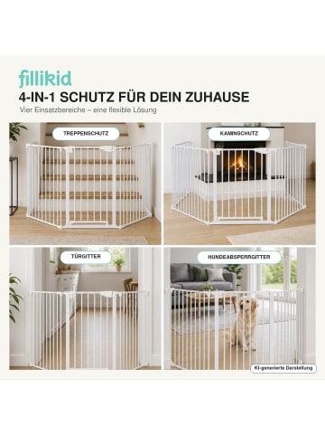 fillikid Absperrgitter 5-teilig in Weiß