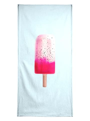 Juniqe Strandtuch "Dragonfruit Popsicle" in Blau & Rosa