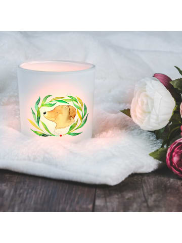 Mr. & Mrs. Panda Kerzenhalter Hund Blumen ohne Spruch in Transparent