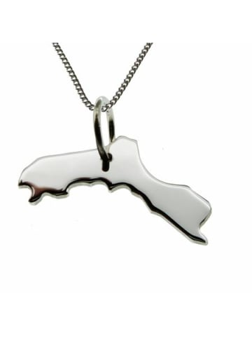 Schmuckador 50cm Halskette + Kurdistan Anhänger in massiv 925 Silber in silber