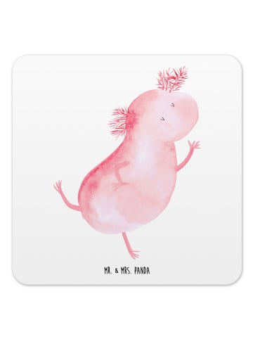 Mr. & Mrs. Panda Coaster Axolotl Tanzen ohne Spruch in Weiß