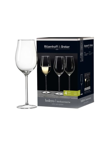 Ritzenhoff & Breker 4er Set Weißweingläser Bolero 390 ml in transparent
