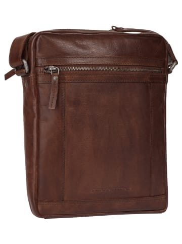 SPIKES & SPARROW Umhängetasche echt Leder in cognac