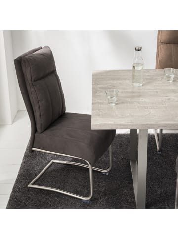 home24 Freischwinger Crowan 2er-Set in Vintage Grau