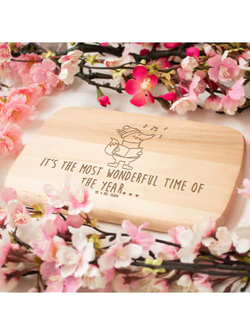 Mr. & Mrs. Panda Frühstücksbrettchen Fuchs Sänger mit Spruch in Transparent