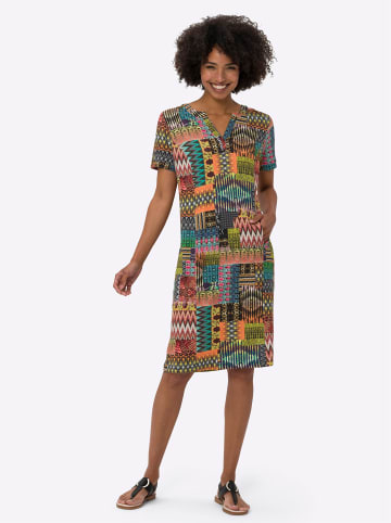 Heine Jersey-Kleid in terra-rot-bedruckt