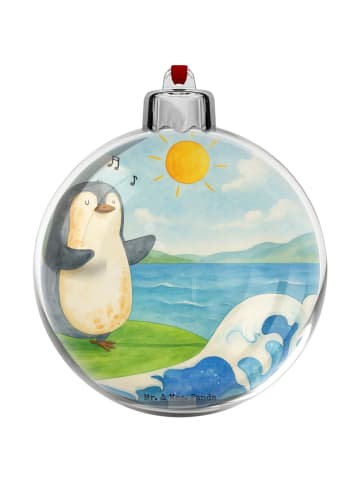 Mr. & Mrs. Panda weihnachtsanhänger Pinguin Surfer Design ohne S... in Weiß