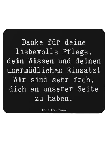 Mr. & Mrs. Panda Mauspad Spruch Dankbare Pflegekraft mit Spruch in Schwarz