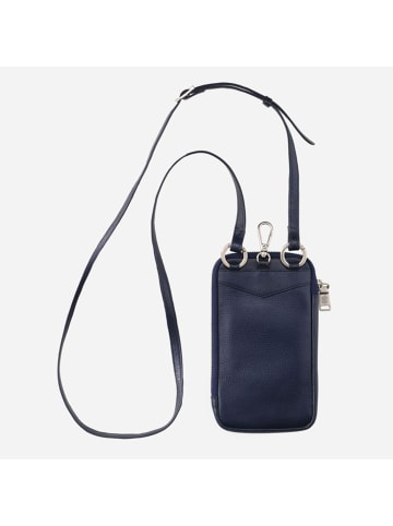Jekyll & Hide Paris Handytasche Leder 10 cm in metallic indigo