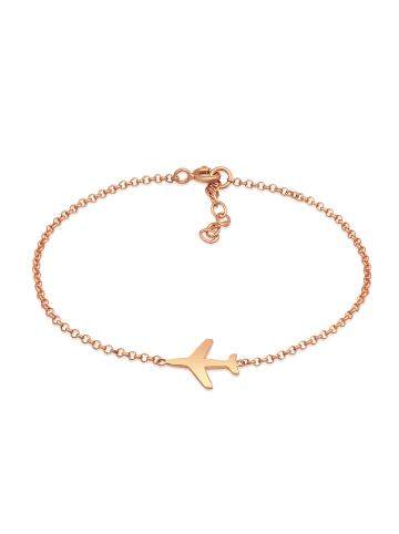 Elli Armband 925 Sterling Silber Flugzeug in Rosegold