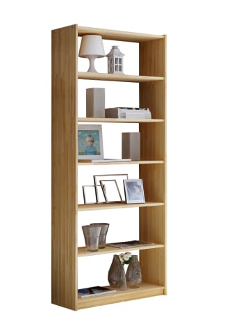 TICAA Standregal Bücherregal H214 cm in Natur