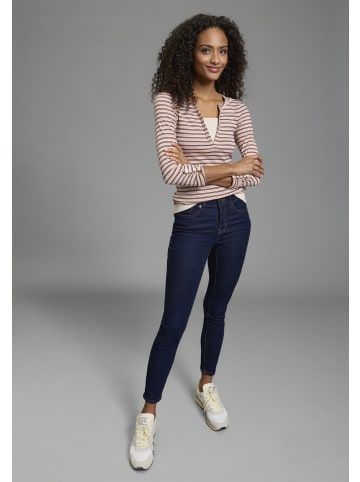 Kangaroos 2-in-1-Shirt in rosa-gestreift