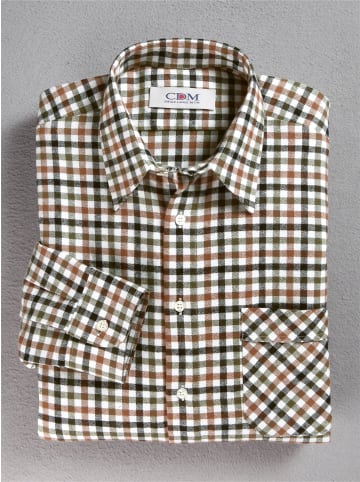 WITT WEIDEN Schlupf-Hemd in grün-beige