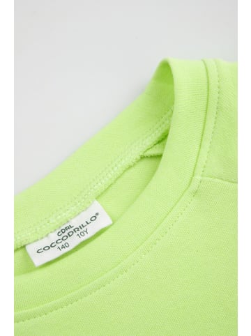 Coccodrillo Oversize-T-Shirt mit kurzen Ärmeln in limonengrün