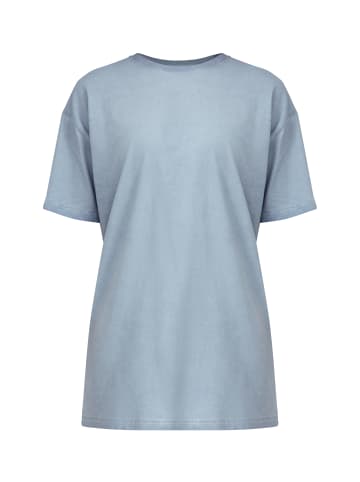 Finn Flare Kurzarmshirt Basic in grey-blue