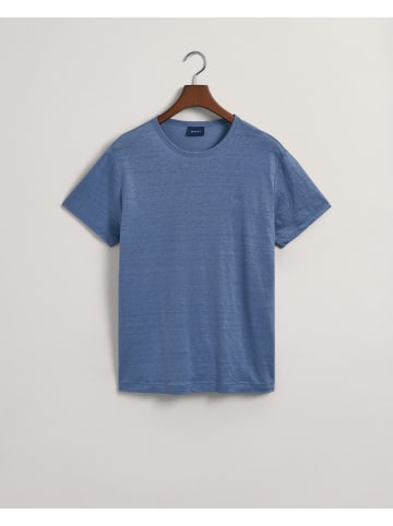 Gant Leinen T-Shirt in Blau