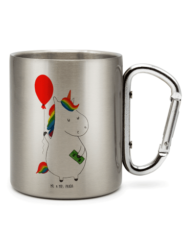 Mr. & Mrs. Panda Thermobecher Einhorn Luftballon ohne Spruch in Silber