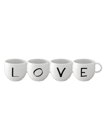 like. by Villeroy & Boch Becher Set LOVE 4tlg. Letters in weiß