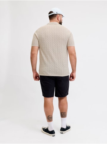 JACK & JONES PLUS Gestricktes Polo in Feather Gray
