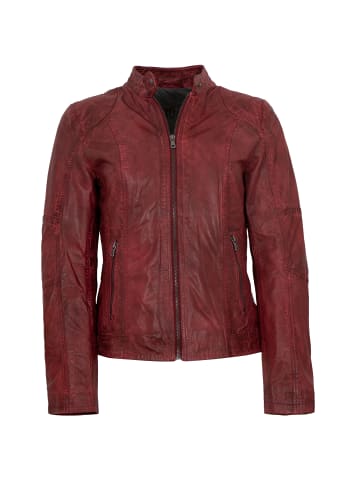 MADDOX Lederjacke Lammnappa in Dunkelrot