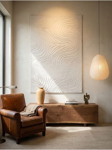 KADIMA DESIGN Kurzflorteppich Abstrakt Antirutsch pflegeleicht Wohnzimmer Flur in Creme