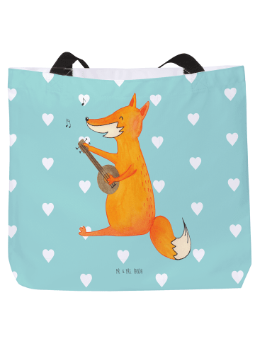 Mr. & Mrs. Panda Tasche Fuchs Gitarre ohne Spruch in Türkis Pastell