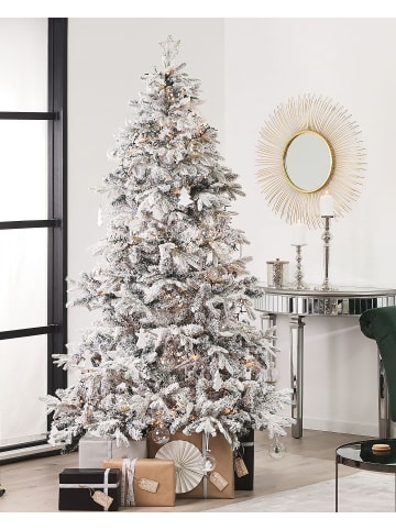 Beliani Weihnachtsbaum TOMICHI in Weiß/Schwarz/Grün - (W) 110 x (H) 180 x (L) 110 cm