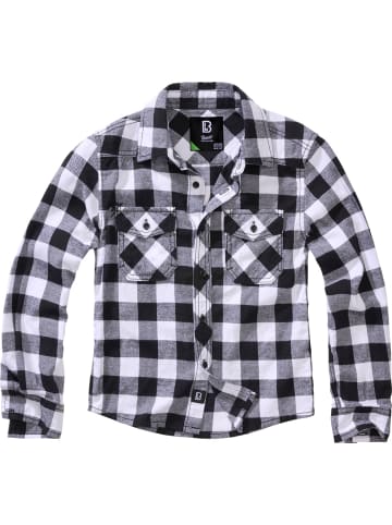 Brandit Hemd "Kids Check Shirt Long Sleeve" in Weiß