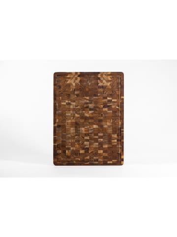 TEAKHAUS TEAKHAUS | Teakholz-Schneidebrett L extradick, HERRINGBONE, 51 cm