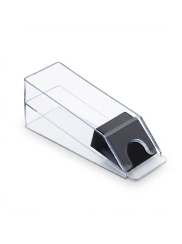 relaxdays 2 x Kartenschlitten in Transparent/ Schwarz