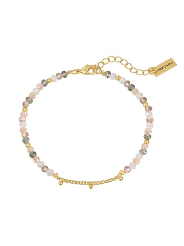 Yokoamii Armband aus Messing mit Glas in gelbgold
