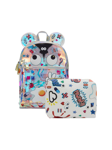 myMo Women Backpack in Silver Multicolor
