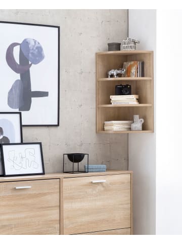 KADIMA DESIGN Eckregal 30x60x30 cm WL5.842 Holz Wandregal Eck Hängeregal, in Sonoma