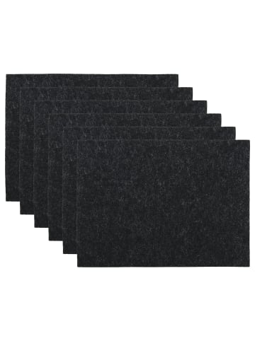 Butlers Tischset FELTO 6er-Set in Schwarz