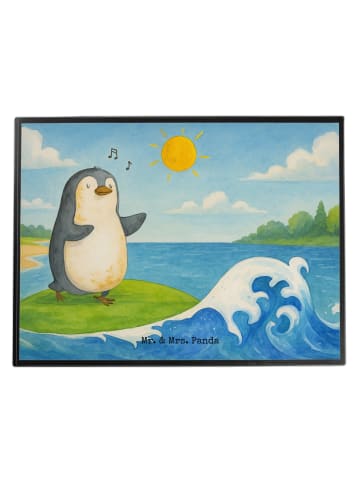 Mr. & Mrs. Panda Tischauflage Pinguin Surfer Design ohne Spruch in Weiß