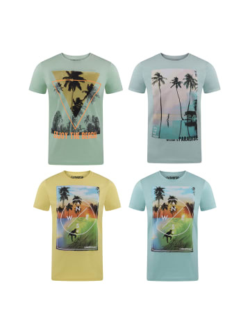 riverso  T-Shirt RIVLukas 4er Pack in Mehrfarbig