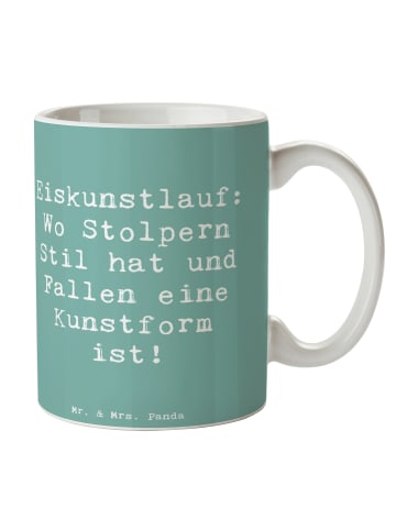 Mr. & Mrs. Panda Trinkbecher Spruch Eiskunstlauf Kunst mit Spruch in Meeresbrise