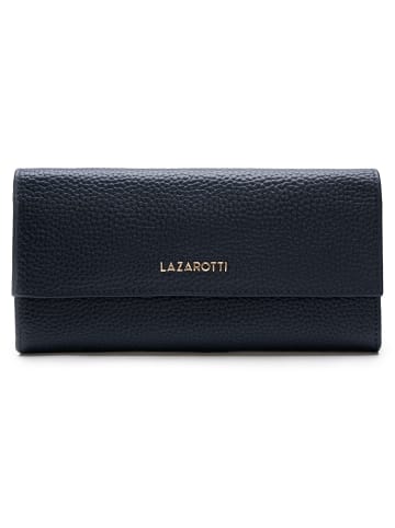 Lazarotti Bologna Leather Geldbörse Leder 19 cm in navy