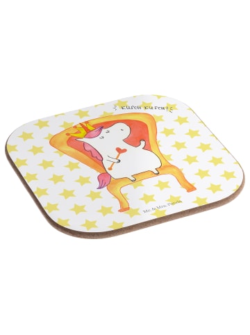 Mr. & Mrs. Panda Glasuntersetzer Einhorn Prinzessin ohne Spruch in Weiß