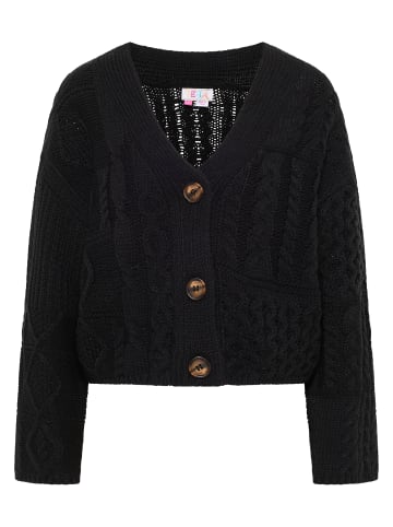 IZIA Cropped Strickjacke in Schwarz