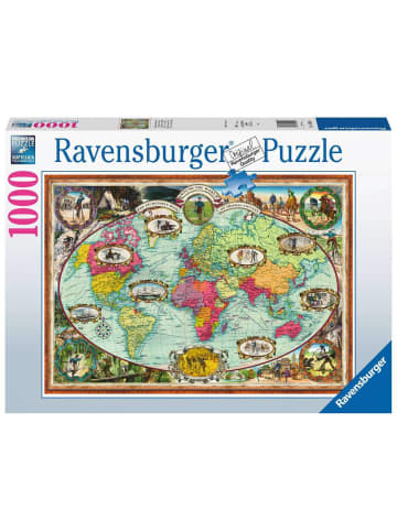 Ravensburger Puzzle 1.000 Teile Mit Fahrrad um die Welt Ab 14 Jahre in bunt