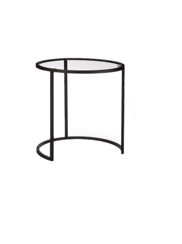 relaxdays 2x Beistelltisch in Schwarz - (H)50,5 x Ø50 cm