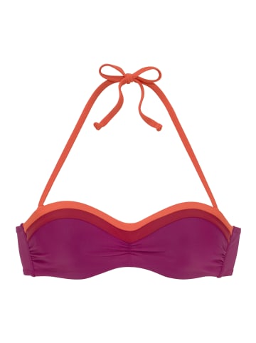 S. Oliver Bügel-Bandeau-Bikini-Top in berry-orange