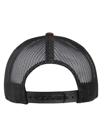 Flexfit Flexfit Unisex Synthetic Leather Trucker in maroon/blk