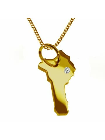 Schmuckador 50cm Kette + Benin mit Brillant 585 Gold in gold