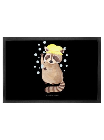 Mr. & Mrs. Panda Schmutzmatte Waschbär ohne Spruch in Schwarz