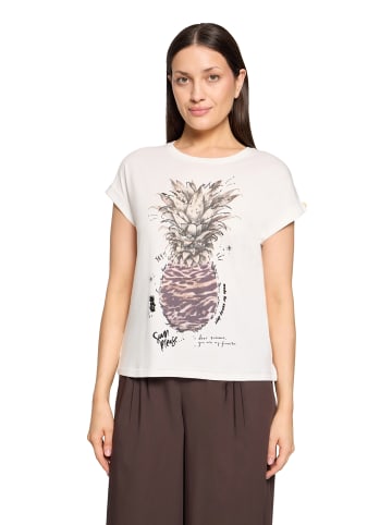 CARTOON Printshirt mit Ärmelaufschlag in Patch Cream/Beige