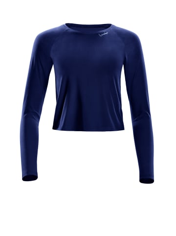Winshape Functional Light and Soft Cropped Long Sleeve Top AET119LS in dark blue